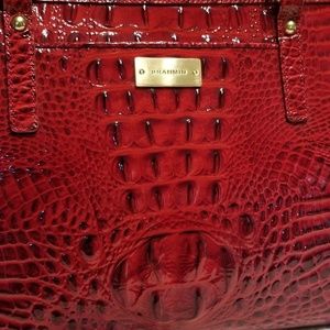 Brahmin Red Leather Tote